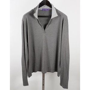 Ralph Lauren Purple Label sz L sweater 1/4 zip cotton pullover